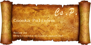 Csonka Polixéna névjegykártya